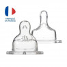 Dodie Biberon Sensation+ Anti-Coliques Tétine Plate Col Large Débit 4 +6m 2 tétines