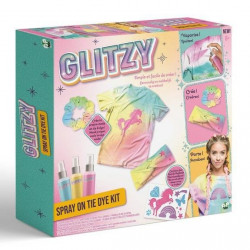 Glitzy, Coffret Spray on Tie & Dye, Loisirs créatifs,Création de ses propres accessoires en tie & dye