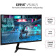 Ecran PC Gamer Incurvé - VIEWSONIC - 27 - VX2718-2KPC-MHD - QHD - Dalle VA - 1 ms - 165 Hz - 2 x HDMI / DisplayPort -