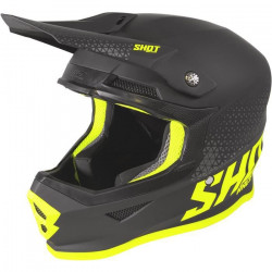 SHOT Casque cross Furious Raw - Noir néon et jaune