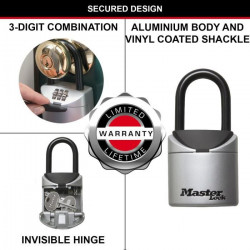 MASTER LOCK Mini Boîte a Clé sécurisée [Format XS] [avec Anse] - 5406EURD