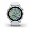 GARMIN Fenix 7S - Montre GPS de sport connectée - Silver avec bracelet blanc