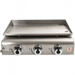 Plancha a gaz Delicia 3 feux a poser - Inox - 59x49x21,5cm