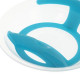 MILL'O BÉBÉ Assiette Bébé Compartimentée Micro Ondable Translucide/Bleu Lagon