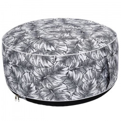 HOME DECO FACTORY Pouf gonflable natural wild - Blanc et noir - M6