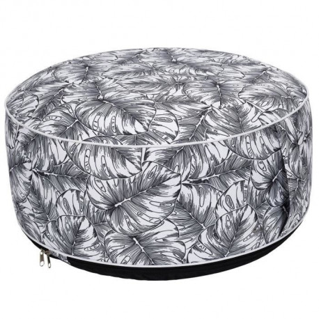 HOME DECO FACTORY Pouf gonflable natural wild - Blanc et noir - M6