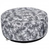 HOME DECO FACTORY Pouf gonflable natural wild - Blanc et noir - M6