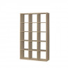 Etagere 15 niches - Décor papier chene sonoma - MAURO