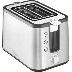 KRUPS KH442D10 Control Line Grille-pain inox, Toaster 2 fentes larges, Remontée extra haute, Fonctions réchauffage et décongé…