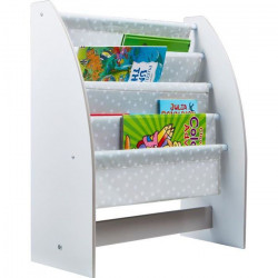 Bibliotheque a pochettes Blanc pour enfants - Rangement de livres pour chambre d'enfant