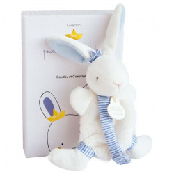 DOUDOU ET COMPAGNIE Lapin Matelot - Doudou avec attache tétine