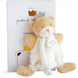 DOUDOU ET COMPAGNIE Ours petit roi - Doudou avec attache tétine