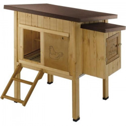 HEN HOUSE 10 Poulailler en bois 124 x 98 x 110 cm