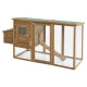 Poulailler en sapin Yago - 203x75x103cm - Bois - 4 a 6 poules