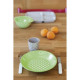 MILL'O BÉBÉ Bol mélamine pasteline décor Petits Pois Blancs