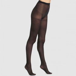 DIM Collant Fantaisie Pied de Coq Femme