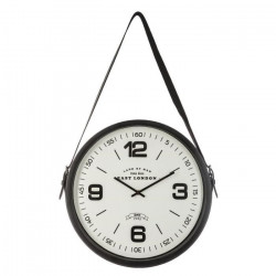 Horloge ceinture en métal - Ø 38 cm - Noir