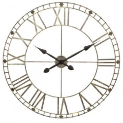 Horloge vintage en métal - Ø77 cm - Gris foncé