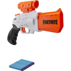 NERF - Fortnite - Blaster SR 4 fléchettes avec percuteur et viseur amovible - inclut 8 fléchettes NERF - Elite officielles