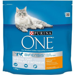 PURINA ONE Croquettes stérilisées chats d'intérieur 1,5 kg