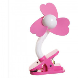 DREAMBABY  VENTILATEUR DE POUSSETTE a CLIPSER  - BLANC ET ROSE