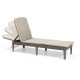 Bain de soleil en imitation résine tressée ALLIBERT avec coussins - 4 positions - Jaipur - Beige