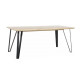 Table de séjour 6/8 personnes - Pin massif - L 180 x P 90 x H 75 cm - MATIX