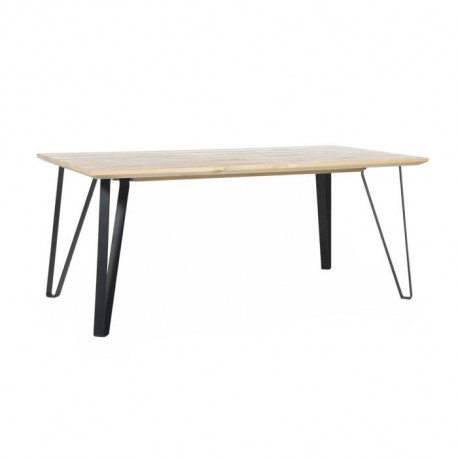 Table de séjour 6/8 personnes - Pin massif - L 180 x P 90 x H 75 cm - MATIX