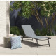 Lot de 2 bains de soleil pliant - 1 personne - Gris