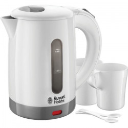 Russell Hobbs 23840-70 Bouilloire de Voyage 0,85L Travel 1000W, 2 Tasses et Cuilleres Incluses