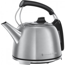 Russell Hobbs 25860-70 Bouilloire 1,2L K65, Design Emblématique Vintage, Ebullition Rapide, Jauge niveau d'eau - Inox Brossé