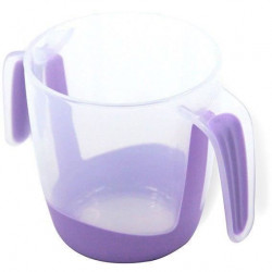 MILL'O BÉBÉ Tasse d'apprentissage a anses  - Ergonomique - Bi-matiere - Violet - 22 cl