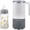 BEABA, Milkprep' Préparateur de biberon, Pour Bébé et Enfants, Chauffe Rapide, Lait en Poudre, Lait Maternel... - Gris