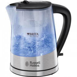 Russell Hobbs 22850-70 Bouilloire en Verre Filtrante 1,5L Clarity, Cartouche Filtre a Eau Brita Maxtra Inclus