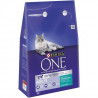 PURINA ONE Croquettes au poisson de mer et aux céréales completes - Pour chat adulte - 3 kg