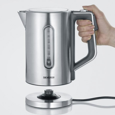 SEVERIN WK3418 Bouilloire 1,7 L a température réglable jusqu'a 100°C, pas de 5°C, Affichage LCD, Sans Bisphénol A, Socle 360°…