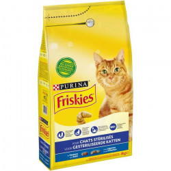 FRISKIES Croquettes - Au saumon et aux légumes - Pour chat stérilisé - 4 kg