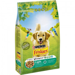 FRISKIES Croquettes Vitafit Light - Au poulet et légumes ajoutés - Pour chien adulte - 4 kg