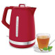MOULINEX BY320510 Soleil Bouilloire électrique sans fil, Capacité 1,7 L, Base pivotante 360°, Résistance cachée, 2 niveaux d'eau