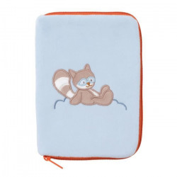 NATTOU Protege carnet de santé Jim & Bob - 100% polyester - Bleu