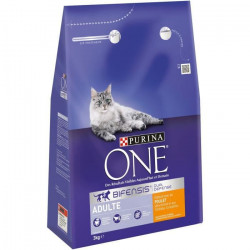 PURINA ONE Croquettes au poulet et aux céréales completes - Pour chat adulte - 3 kg