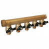 SOMATHERM Collecteur sanitaire mini vannes a portée plate - 3/4'' - 5 sorties