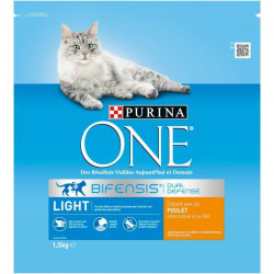 PURINA ONE Light - Croquettes au poulet et au blé - Pour chat adulte - 1,5 kg