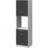 EXTRA - Meuble colonne four de cuisine 60cm - Gris Mat
