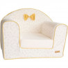 Domiva Fauteuil Club LEAFY BUNNY - 43 x 55,5 x 50 cm - Déhoussable - Convertible - 100% Coton bio