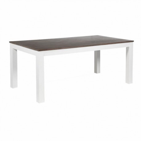Table de séjour 6/8 personnes - Chene et hévéa massif - L 180 x P 90 x H 75 cm - RICHE