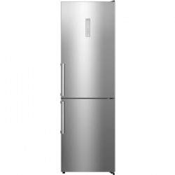 HISENSE RB400N4ACD - Réfrigérateur congélateur bas - 322L  - Froid ventilé - L59.5 x H188.2 - Classe D - Métal brillant