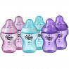 Tommee Tippee Closer To Nature Biberon Coloré Fille Lot de 6 x 260ml