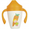 MILL'O BÉBÉ Tasse d'apprentissage en fibres naturelles - Anti-fuite et ergonomique - Design carotte - 6 a 18 mois