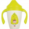 MILL'O BÉBÉ Tasse d'apprentissage en fibres naturelles - Anti-fuite et ergonomique - Design ananas - 6 a 18 mois